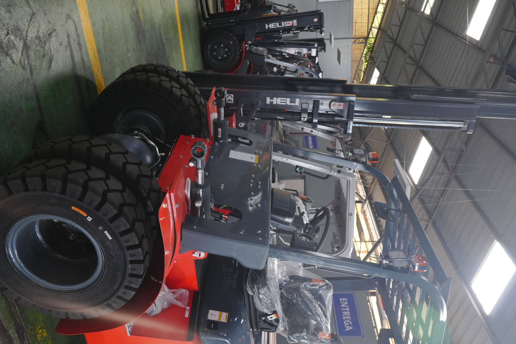 Equipos en zona de entrega